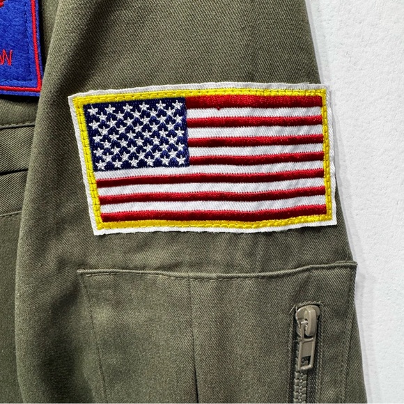 Top Gun Goose Nick Bradshaw Costume Val Kilmer Flight Mechanic Jumpsuit S-M - Picture 11 of 13